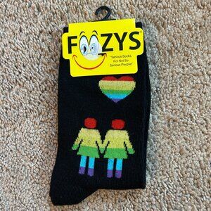 Foozys Rainbow Pride Love Equality LGBTQ+ Print Novelty Fun Socks Liberal Unity